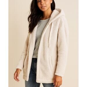 American Eagle Hooded Faux Sherpa Jacket NWT